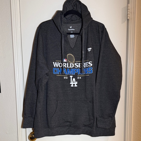 MLB Tops - Los Angeles Dodgers 2024 World Series Champions Pullover Hoodie Size 2X